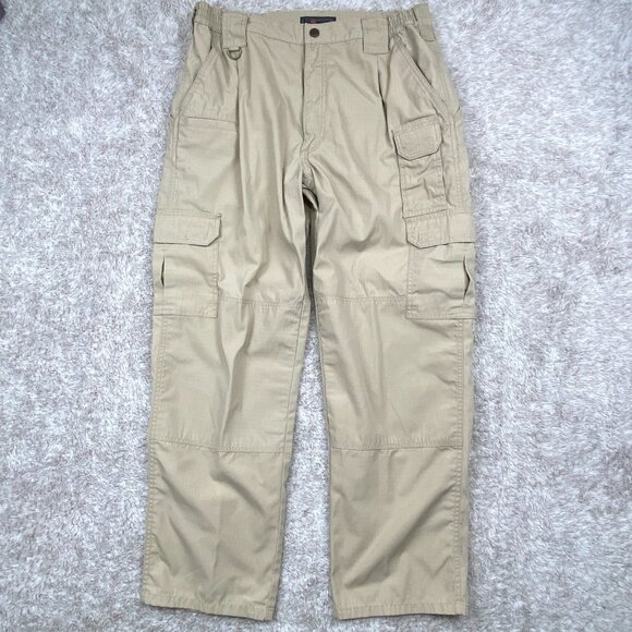 5.11 Taclite Pro Tactical Pants Men’s 34x30 Beige Ripstop Cargo Gorpcore 74273 - Picture 1 of 12